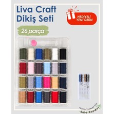 Liva Craft 26 Parça Dikiş Seti – Iğne, Yüksük, Iplik ve Aksesuarlarla Dikiş Kiti