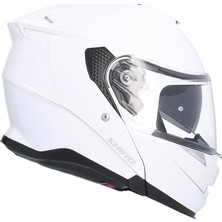 Shiro FF950 Discover White Pearl Çene Açılır Kask