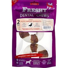 Freshy Duck Wrap Donuts Ördek Etli Deri Köpek Ödülü 100 gr 2 Adet 9 cm