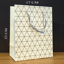 Çantası Italyan Tasarım Gemici Çıpası Desenli Büyük Boy Beyaz