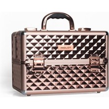 Inglot Diamond Rose Gold Profesyonel Makyaj Çantası MB153A-M Kilitli Rose Gold Organizer