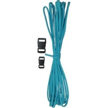 Paracord 550 4mm 7 Çekirdek Outdoor Bileklik Çadır Kamp Ipi 5 Metre Mavi Turkuaz