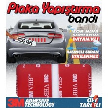 Dünya Magnet 12 Adet 3m Plaka Yapıştırma Bandı Otomobil Motosiklet Kamyon Plaka Yapıştırma B