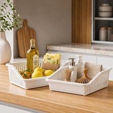 4 Lü Çok Amaçlı Plastik Dolap Içi Düzenleyici Saklama Kutusu Organizer Sepet