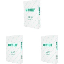 Umur Ofis A4 Kağıt (80 gr 500 Adet) (3 Paketi)