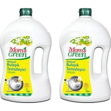 Mom's Green 2'li Set Bitkisel Bulaşık Temizleyici 1,5 Litre Limon - Eco (1500 ml x 2 Adet)