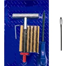 Dubleks Lastik Tamir Metal Set - 5 Adet Kısa Fitil - Fitil Atma Aleti ve Yedek Ucu