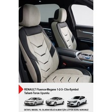 Gm Design Arenza Serisi Lüks Oto Koltuk Kılıfı - (Renault Fluence-Megan1-2-3-Clio Uyumlu)