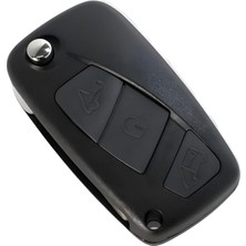 Autohan Keys Fiorino Punto Linea Ducato ile Uyumlu, 3 Tuşlu Kumanda Anahtar Kabı, Siyah