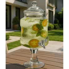 5.5 Litre Ayaklı Cam Sebil – Musluklu Içecek Dispenseri / Limonata, Detoks, Aromalı Su Sunumlu