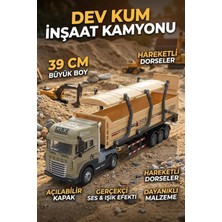 39 cm Büyük Boy Sesli Işıklı Inşaat Kamyonu - Hareketli Damperli Oyuncak Tır Iş Makinesi