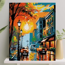 Sayılarla Boyama Tuval Seti Fırça Boya Dahil (Çıtalı) 40X50 cm - Cadde