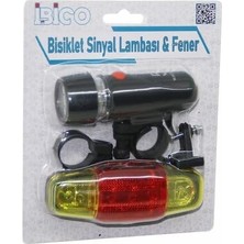 2'si 1 Arada Bisiklet Feneri, LED Sinyal Lambası, Pilli Aydınlatma, Pil Mevcut Değil