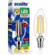 Ampul E14 Flame Mum Tipi 4W 470LM 2700K Sarı Işık