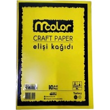 Monarty Mcolor A4 90 gr Çok Renkli Elişi Kağıdı 10'lu Paket