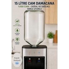 15 Litre Şişecam Cam Damacana Sıfır Üründür Kapaklı Sebile Uyumlu Kırılmaya Dayanıklı Ka
