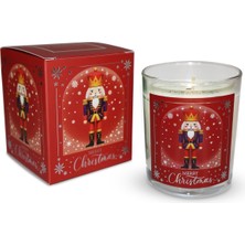 Candle – Kurşun Asker (Nutcracker) Tasarımlı Mum, Kırmızı Renk Temalı, 135 G Doğal Bio Bal