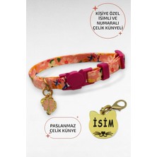 Caramelos Güvenlik Kilitli Kedi Tasması, Isimli Kedi Tasması, Kedi Isimlik, Kedi Künyesi, Safety