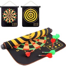 Hsport Manyetik Dart Tahtası Mıknatıslı 6 Ok Büyük Boy Çift Yönlü Hedef Oyunu Dartboard Duv
