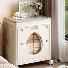 Glazeus 140 Litre Depolama Kutusu, Gri, Dolap ve Sandık Olarak Kullanılabilir, 56X66.5X38 Cm, Çok