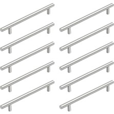 (10 Adet) Alteta Rosemary Inox Renk Metal 160MM Dolap Çekmece Mobilya Kulbu Kulpları