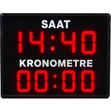 Sanec Kumandalı Saat - Kronometre (Kasa Ölçüsü: 27X27 cm - Kırmızı)