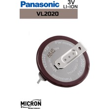 Micron VL2020 3V Li-Ion Şarj Edilebilir Cmos / Bıos Hafıza Pili Lehim Bacaklı