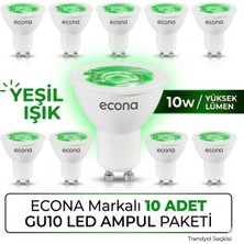 Novo 10ADET GU10 Duylu LED Spot LED Ampul Yeşil Ağaç Aydınlatma (GU10 Duy) (10 Ad Fiyatıdır) Dekoratif Çim Aydınlatma