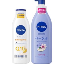 Nıvea Q10 Sıkılaştırıcı C Vitamini Vücut Losyonu 250ML ve Kiraz Çiçeği Vücut Losyonu 400M