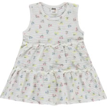 Civil Baby Çiçek Empirme 6-18 Ay Elbise - Ekru