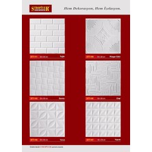 Pakpiyer Tavan Kaplama Kartonpiyer Stropiyer 50X50 Rüzgar Gülü Tavan Kaplama 20 Ad -5m2 (50X50)