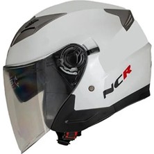 NCR 708E Yazlık Motosiklet Kaskı Beyaz