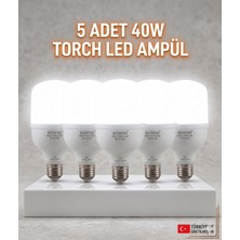 Novo 5li Avantaj Seti 40W Mega Torch LED Ampul - Yüksek Lümen Ultra Parlak Beyaz Işık - E27 Duy Tasarruflu Ampul