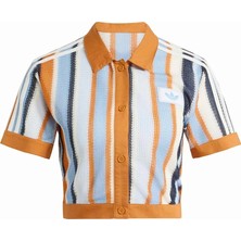 Adidas Çok Renki  Kadın  Polo T-Shirt Cropped Polo KY8139