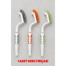 Destpak 1 Adet Derz Fırçası - Sert Sağlam Ergonomik Plastik - Uzun Ömürlü Plastik ve Fırça Kılları - Yıpranmaz Ekstra Kaliteli Dip Köşe Fırçası