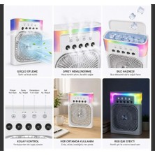 DD5005 Sulu Buharlı Masaüstü Fan Rgb LED Işıklı Taşınabilir Vantilatör Masa Üstü Klima