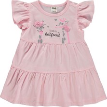 Civil Baby Zürafa Lase Nakış 6-18 Ay Elbise - Pembe