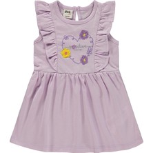 Civil Baby Kalp Baskı Çiçek 6-18 Ay Elbise - Lila