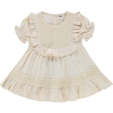 Civil Baby Fırfır Yaka 6-18 Ay Elbise - Bej