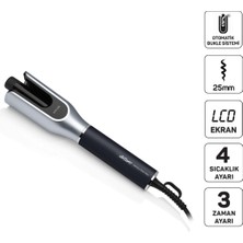 Arzum AR5171 Revolution Pro Otomatik Bukle ve Saç Maşası 25 mm Seramik LCD Ekran Siyah