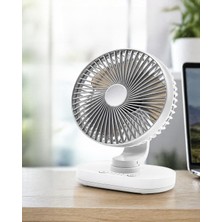 Masaüstü Vantilatör 120° Otomatik Döner Başlık 4 Kademeli Hız Sessiz Mini Fan, Taşınabilir