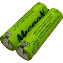 Micron 2.4 V Tıraş Makinesi Pili (Bataryası) 2500 Mah Aa Kalem Pilden, Puntalı