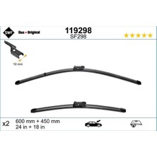 Bosch On Silecek Takim 600×450MM Side Lock (Fiat Bravo Alfa Romeo Giulietta Vw Caddy Skoda Superb Hyundai I30 Peugeot 308)