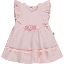 Civil Baby Fırfırlı Çiçekli 6-18 Ay Elbise - Pembe