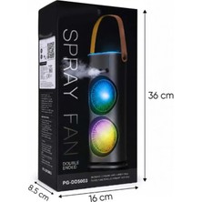 DD5003 Çift Pervaneli Sulu Buharlı Masaüstü Fan Rgb LED Işıklı Taşınabilir Masa Üstü Klima