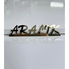 Ege Concept Life Aralık Yapışkanlı Pleksi Pasta Süsü Gold - 11X2 cm