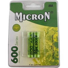 Micron Aaa Sıze 600 Mah Ni-Mh Şarjlı Pil Mıcron 2 Ad. Fiyatıdır .şarjlı Pil Ihtiyacınıza Ekonomik Çözüm