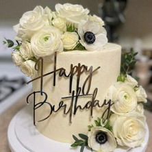 Ege Concept Life Happy Birthday Pleksi Kod 13 Gümüş - 10X10 cm