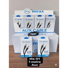 Solveks Meax MA01 Aux To Aux Kablosu 1 Metre Siyah Lüx Ithal Premium
