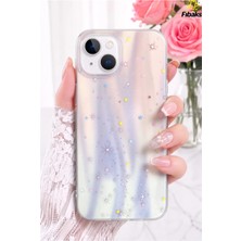 Fibaks iPhone 13/14/15 Kılıf Hologramlı Yıldız Işıltısı Desenli Şeffaf Silikon | Içten Baskılı, Kamera Korumalı, Airbag Köşeli, Darbe Emici Premium Kapak Telefon Kılıfı